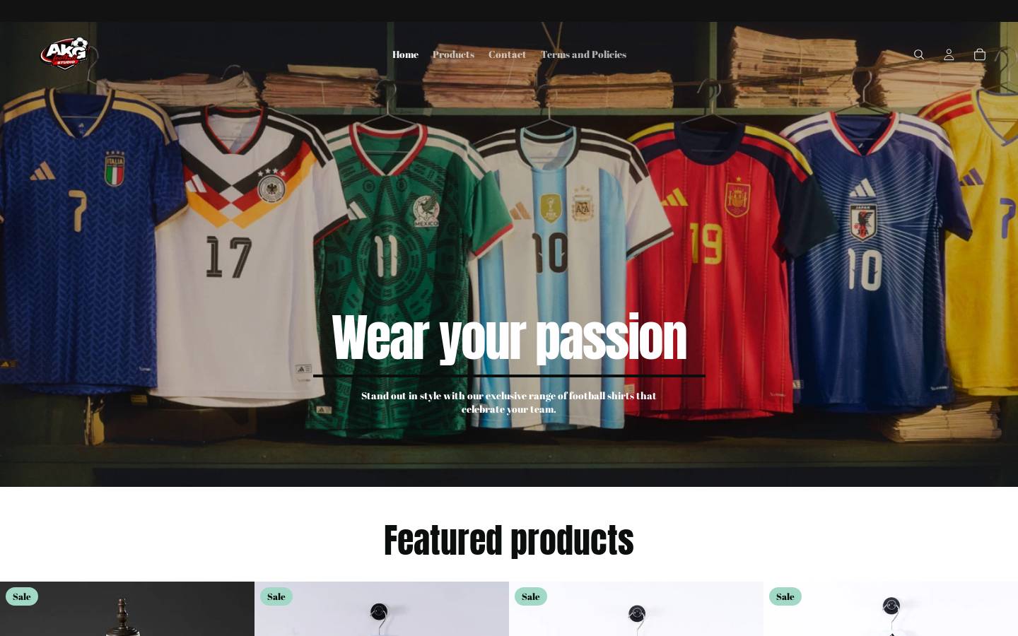 wearakg.com homepage screenshot