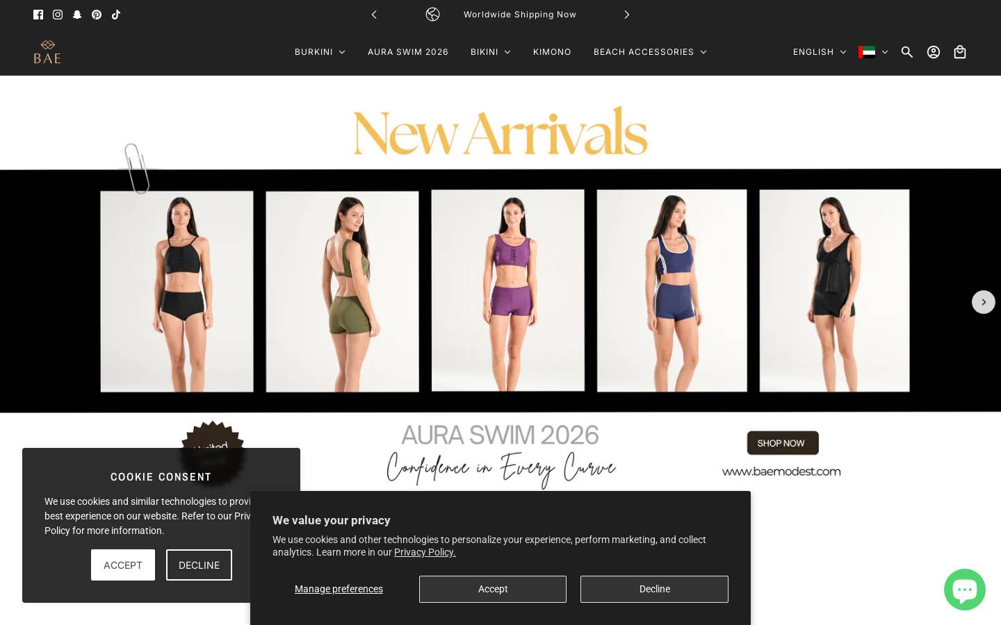 wearbae.com homepage screenshot