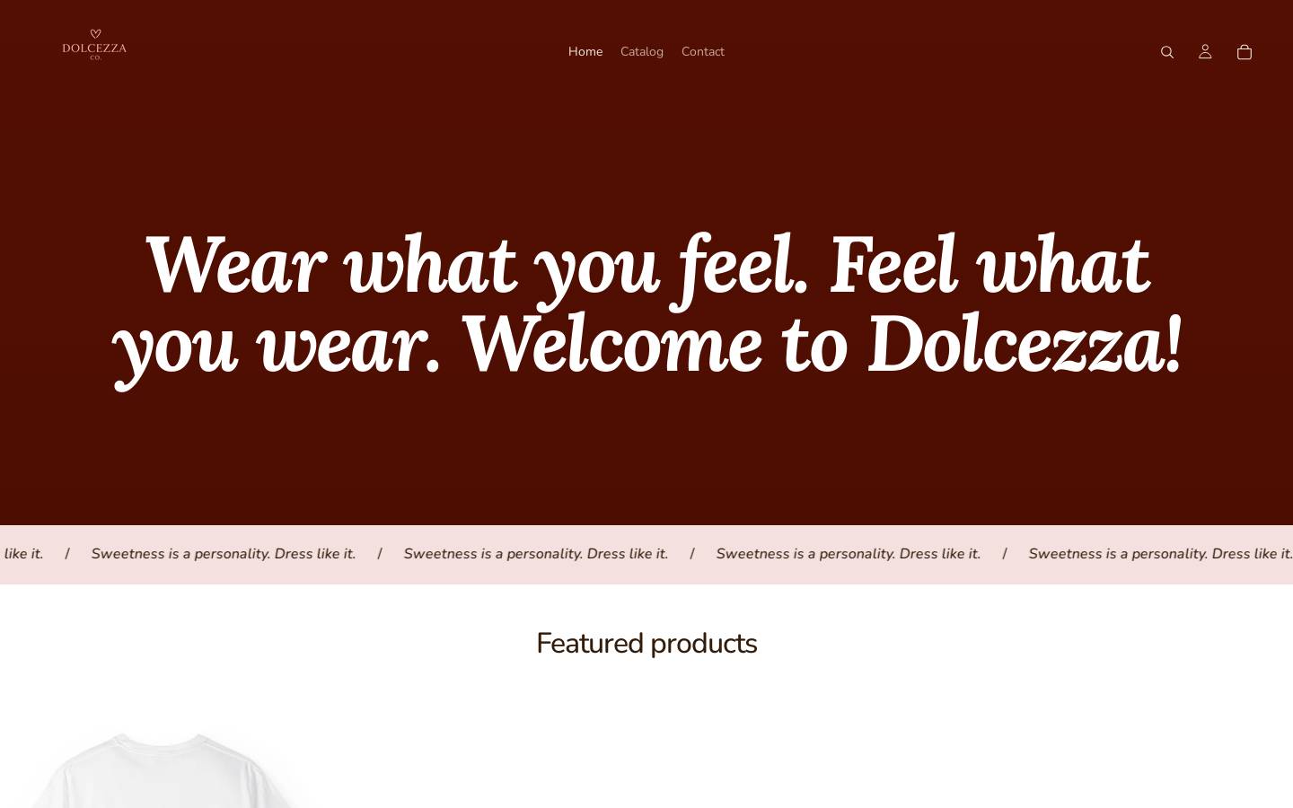 weardolcezza.com homepage screenshot