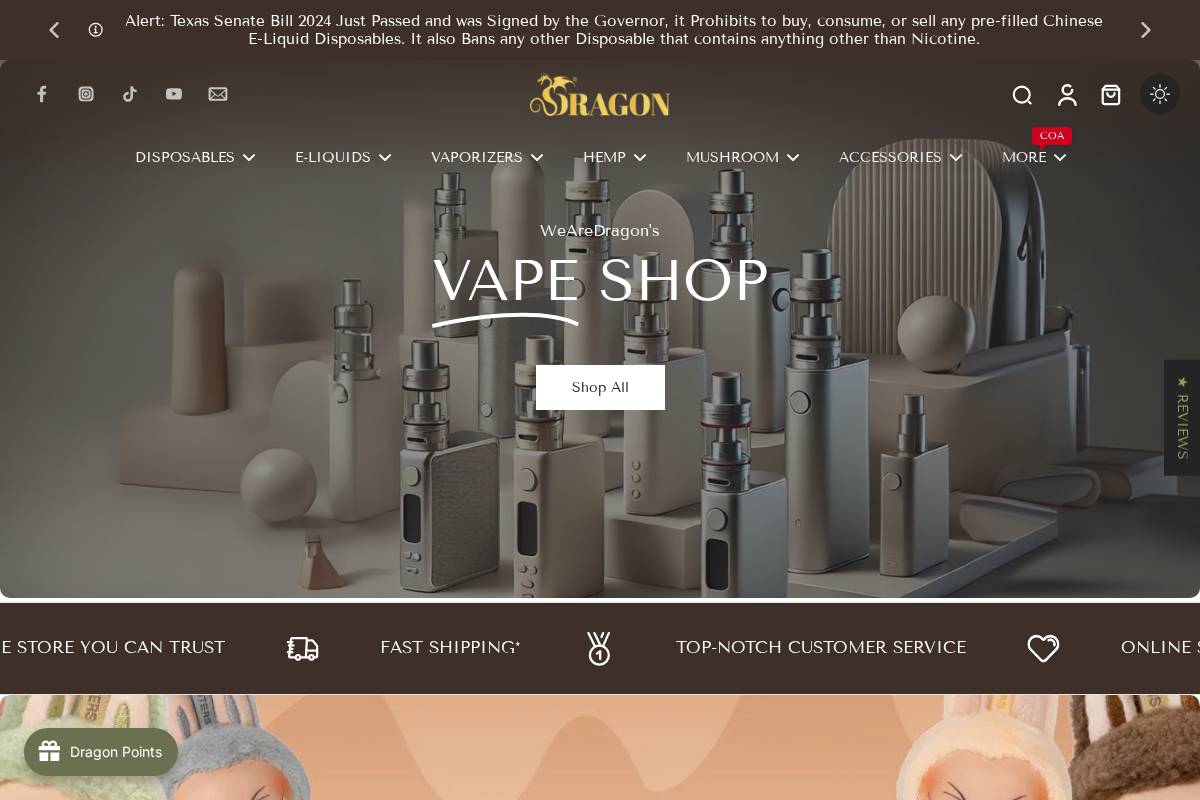 wearedragon.net homepage screenshot