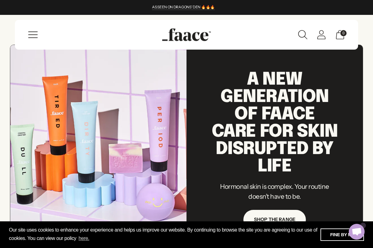Faace homepage screenshot