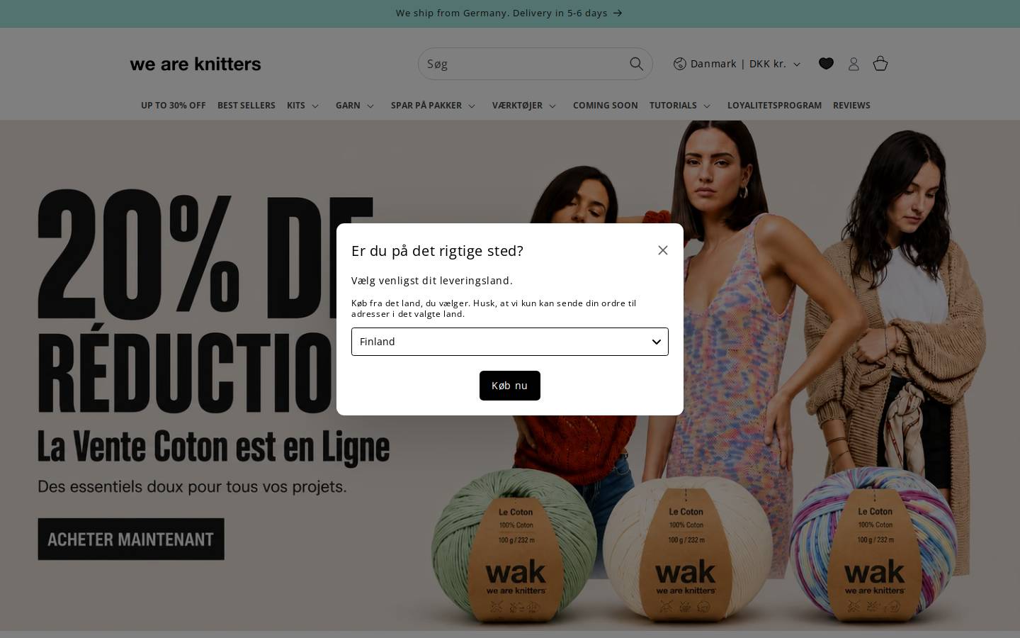 We Are Knitters homepage screenshot