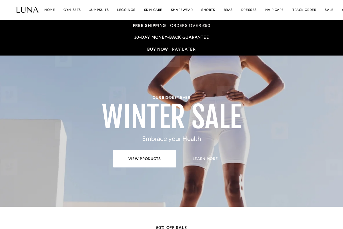 Weareluna homepage screenshot