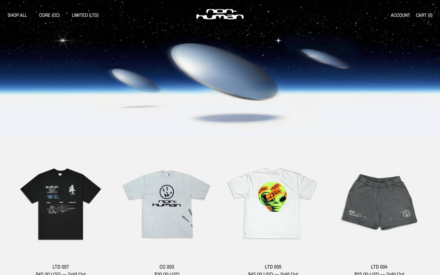 wearenonhuman.com homepage screenshot