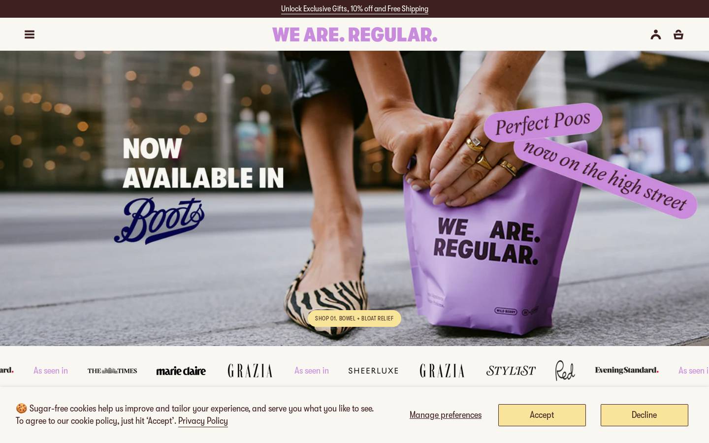 Weareregular homepage screenshot