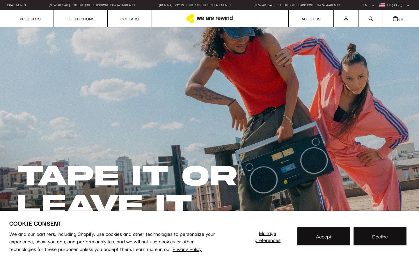 WE ARE REWIND homepage screenshot
