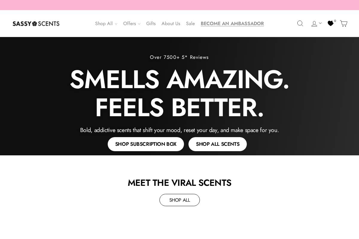 Wearesassyscents homepage screenshot