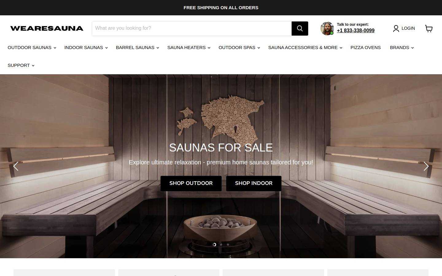 We Are Sauna homepage screenshot