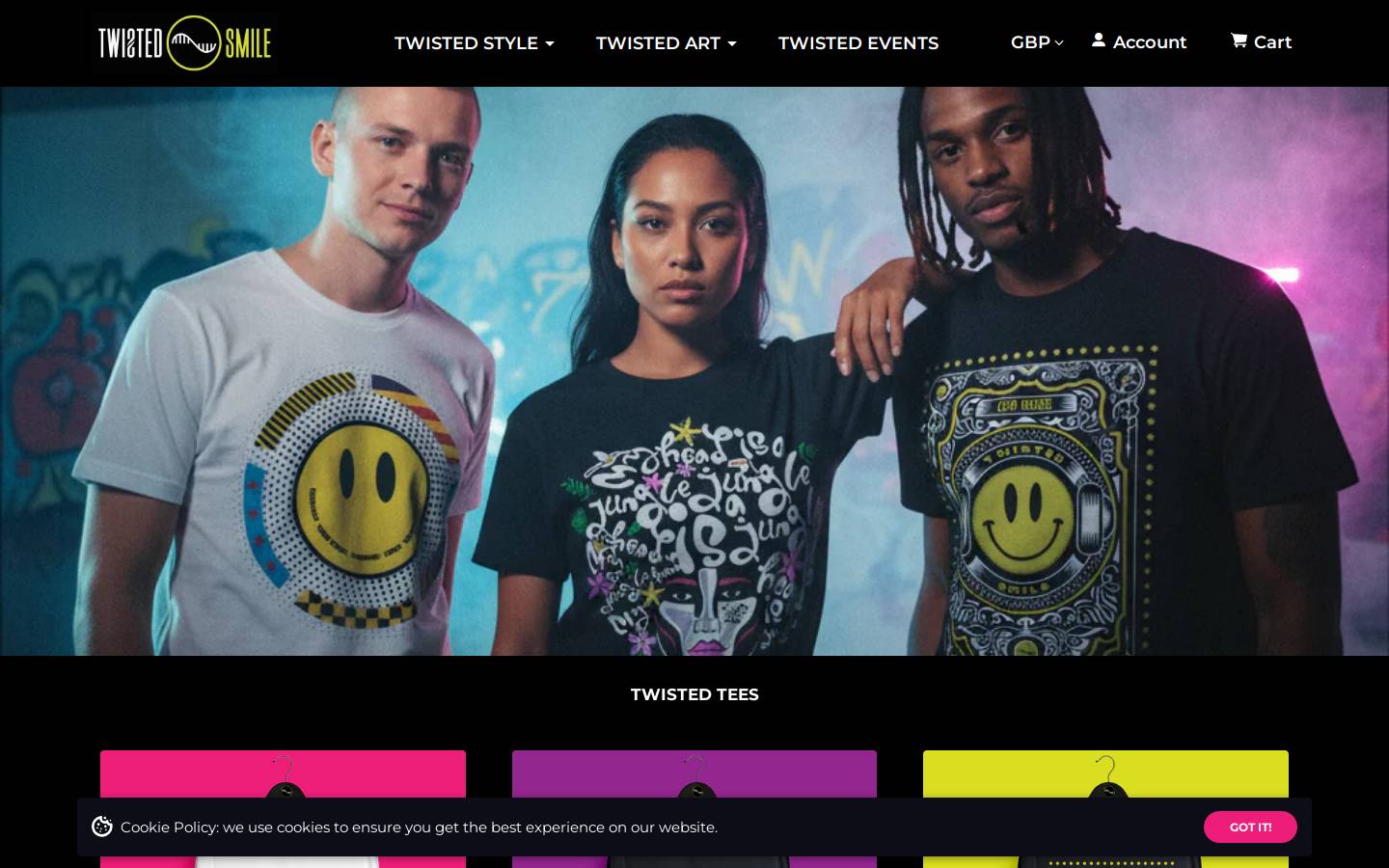 Wearetwistedsmile homepage screenshot