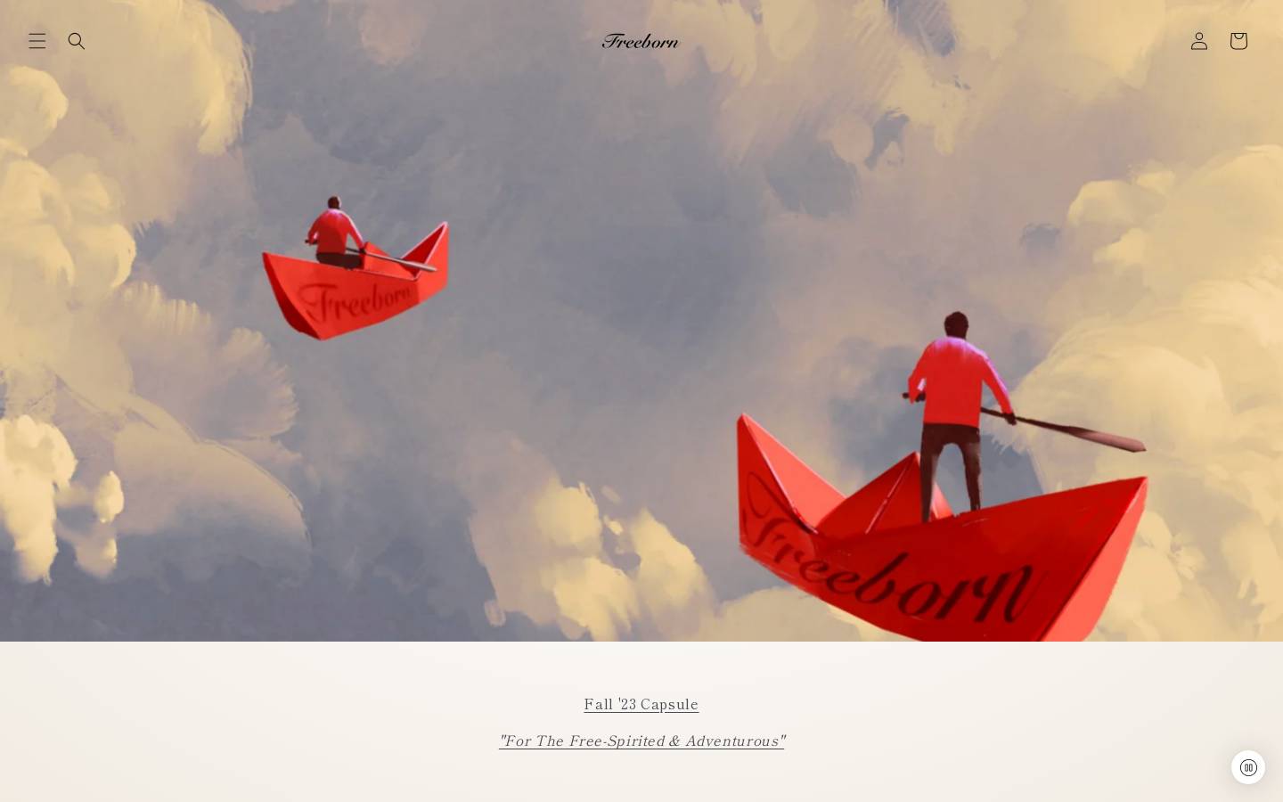 wearfreeborn.co homepage screenshot