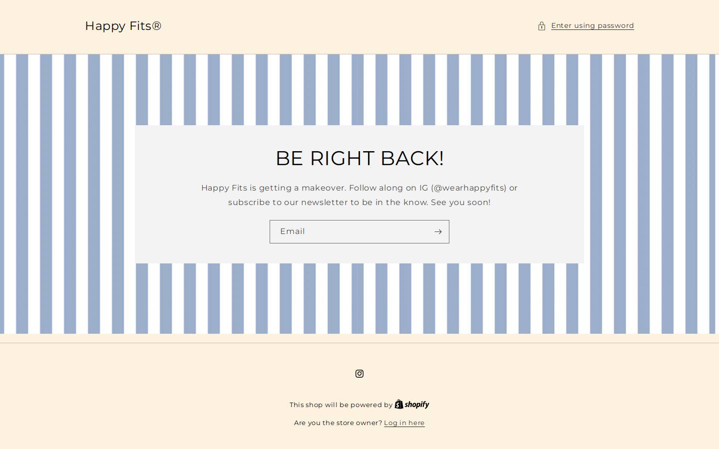 wearhappyfits.com homepage screenshot