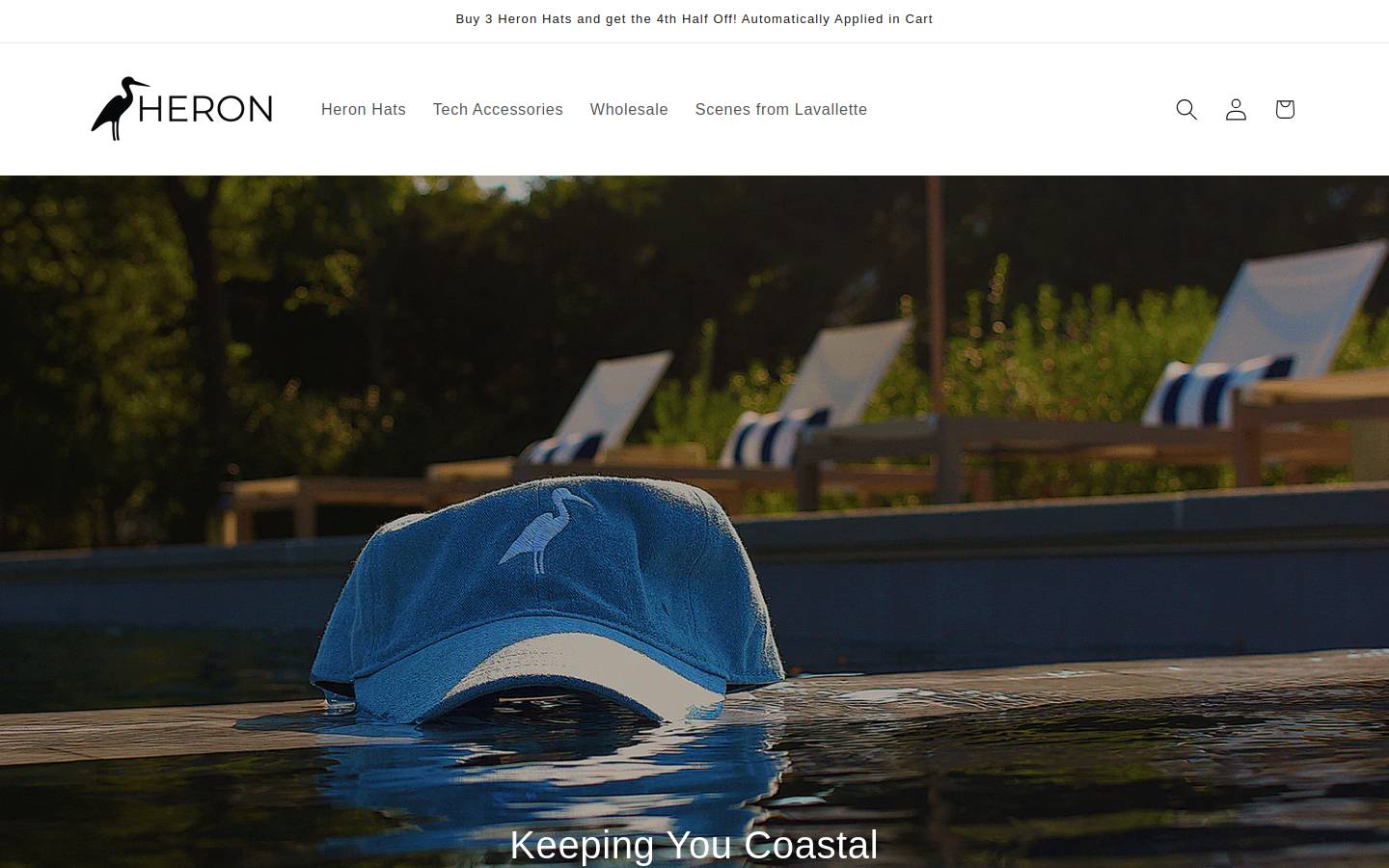 wearheron.com homepage screenshot