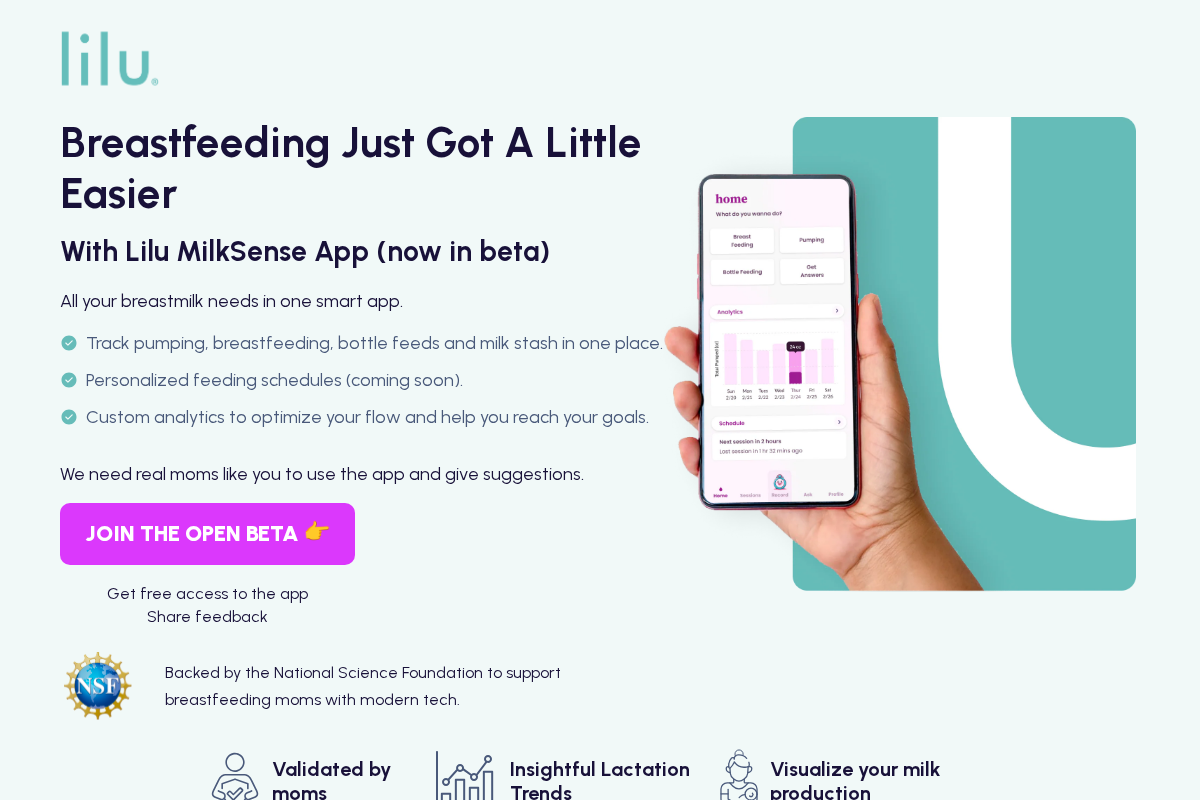 Lilu homepage screenshot