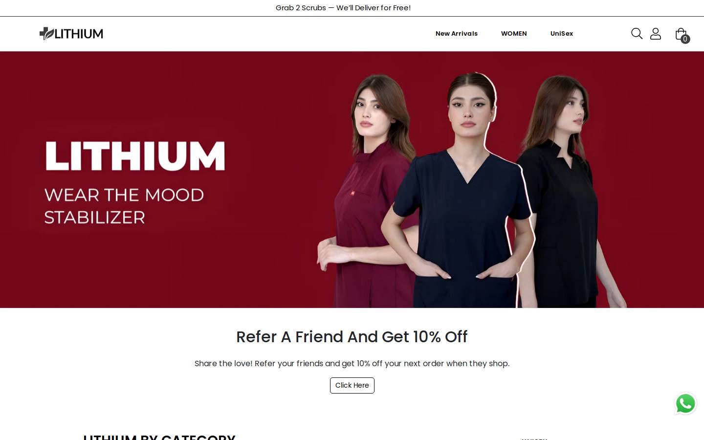 wearlithium.com homepage screenshot