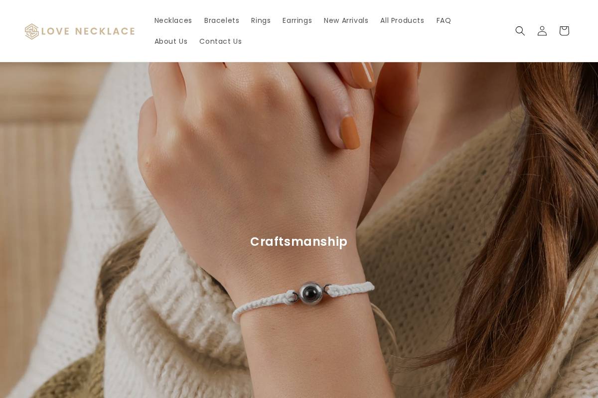 wearlovenecklace.com homepage screenshot