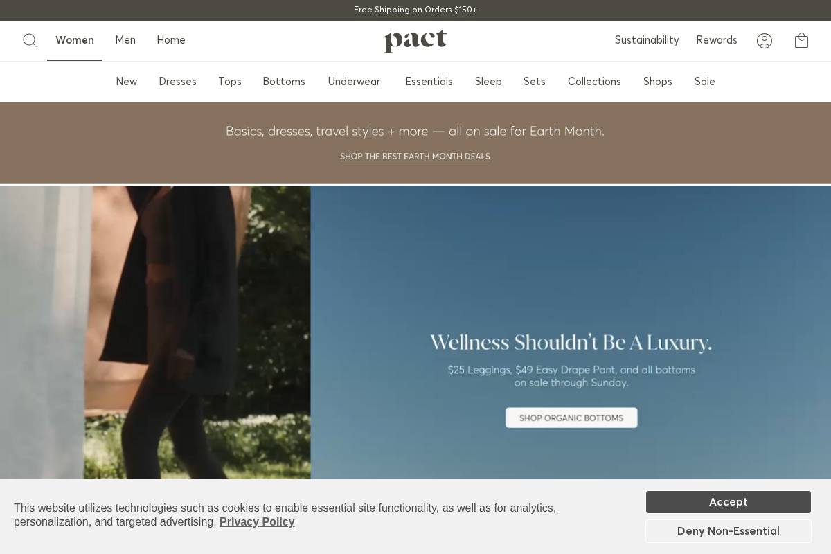 wearpact.com homepage screenshot