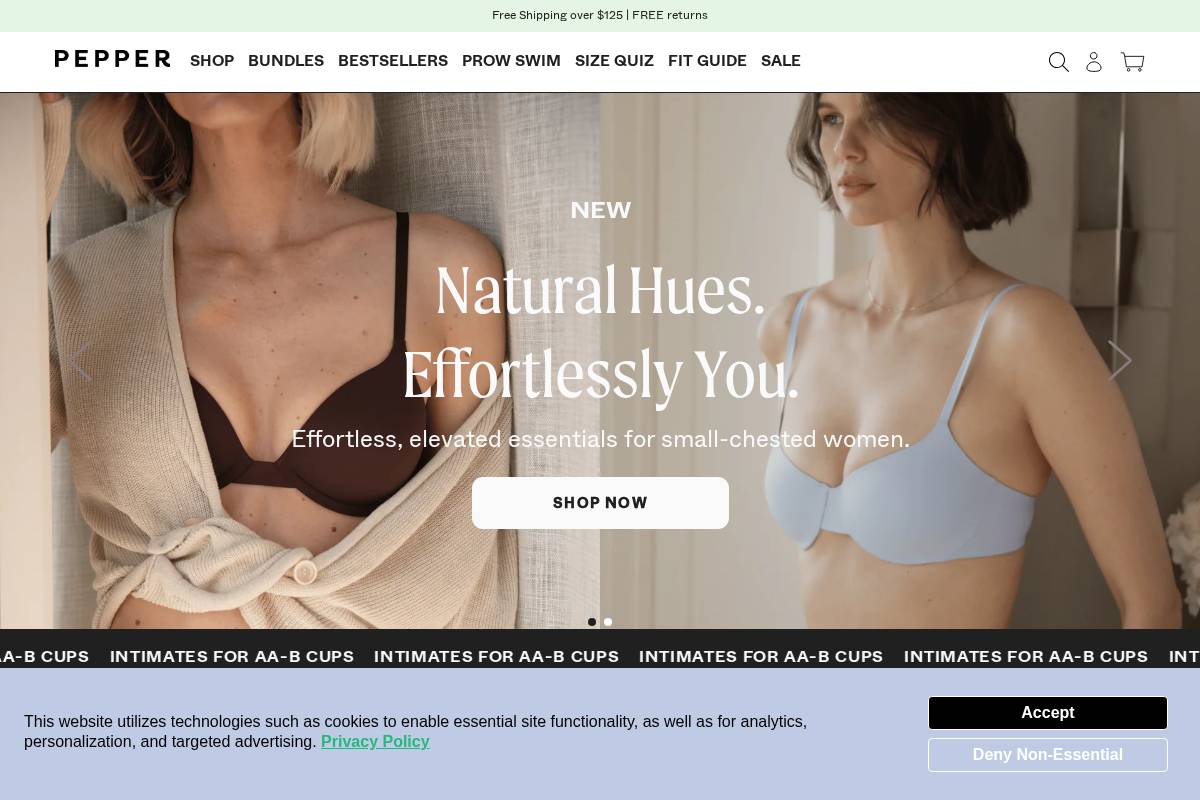 Pepper homepage screenshot