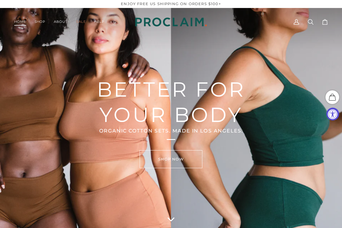 PROCLAIM homepage screenshot