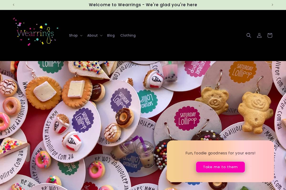 wearrings.com.au homepage screenshot