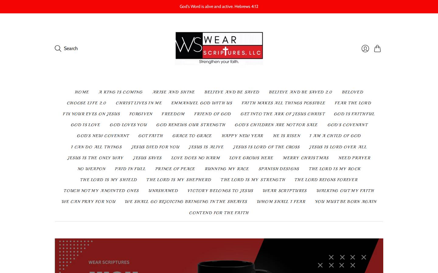 wearscriptures.com homepage screenshot