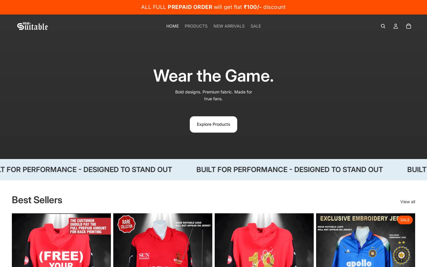 wearsuitable.com homepage screenshot