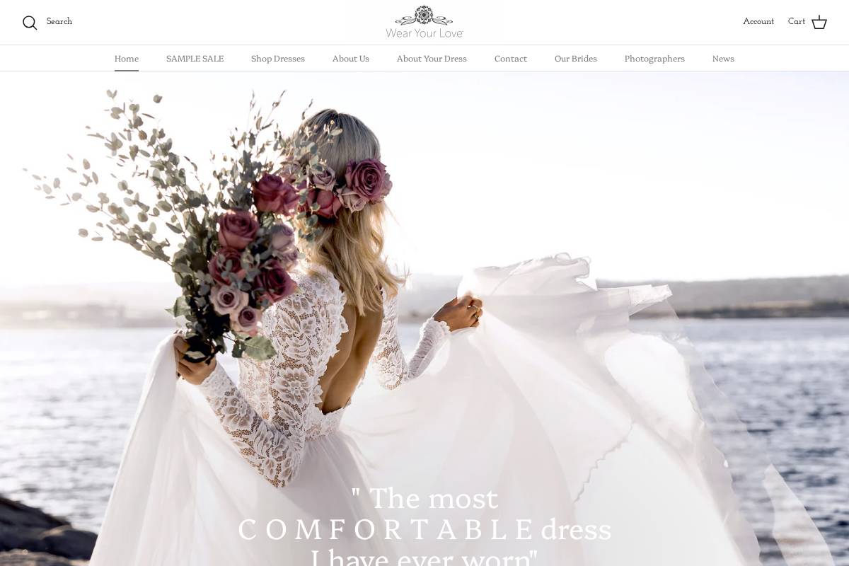 wearyourlovexo.com homepage screenshot