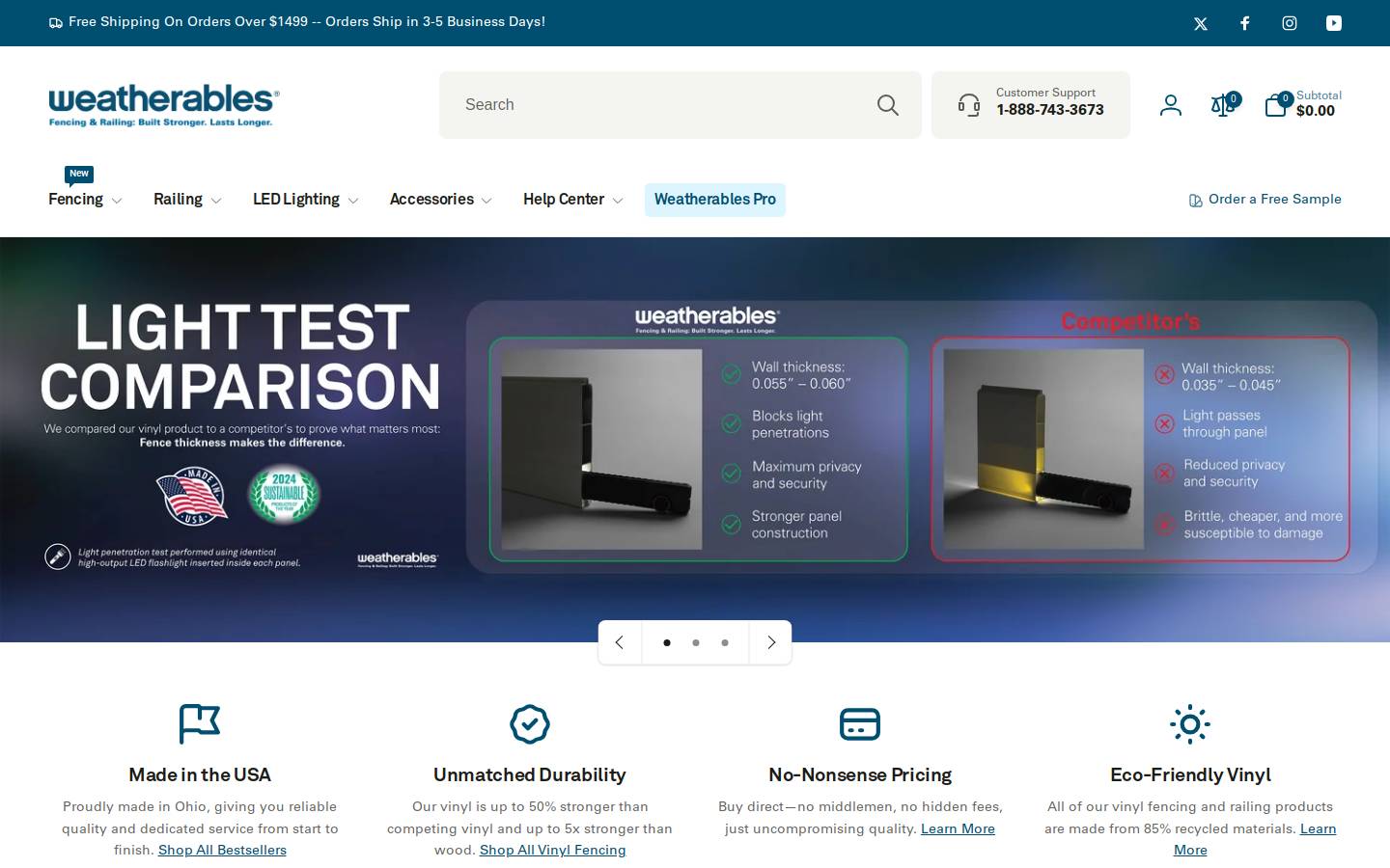 weatherables.com homepage screenshot