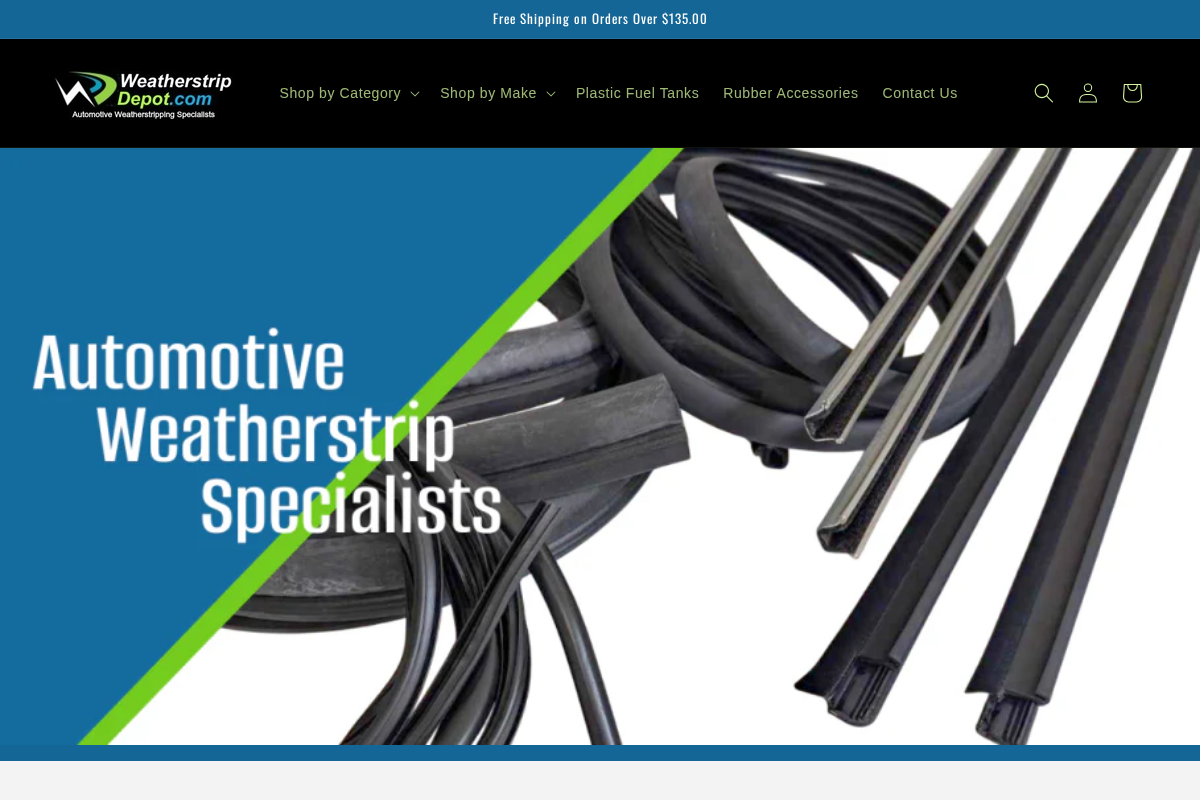 Weather Strip Depot homepage screenshot