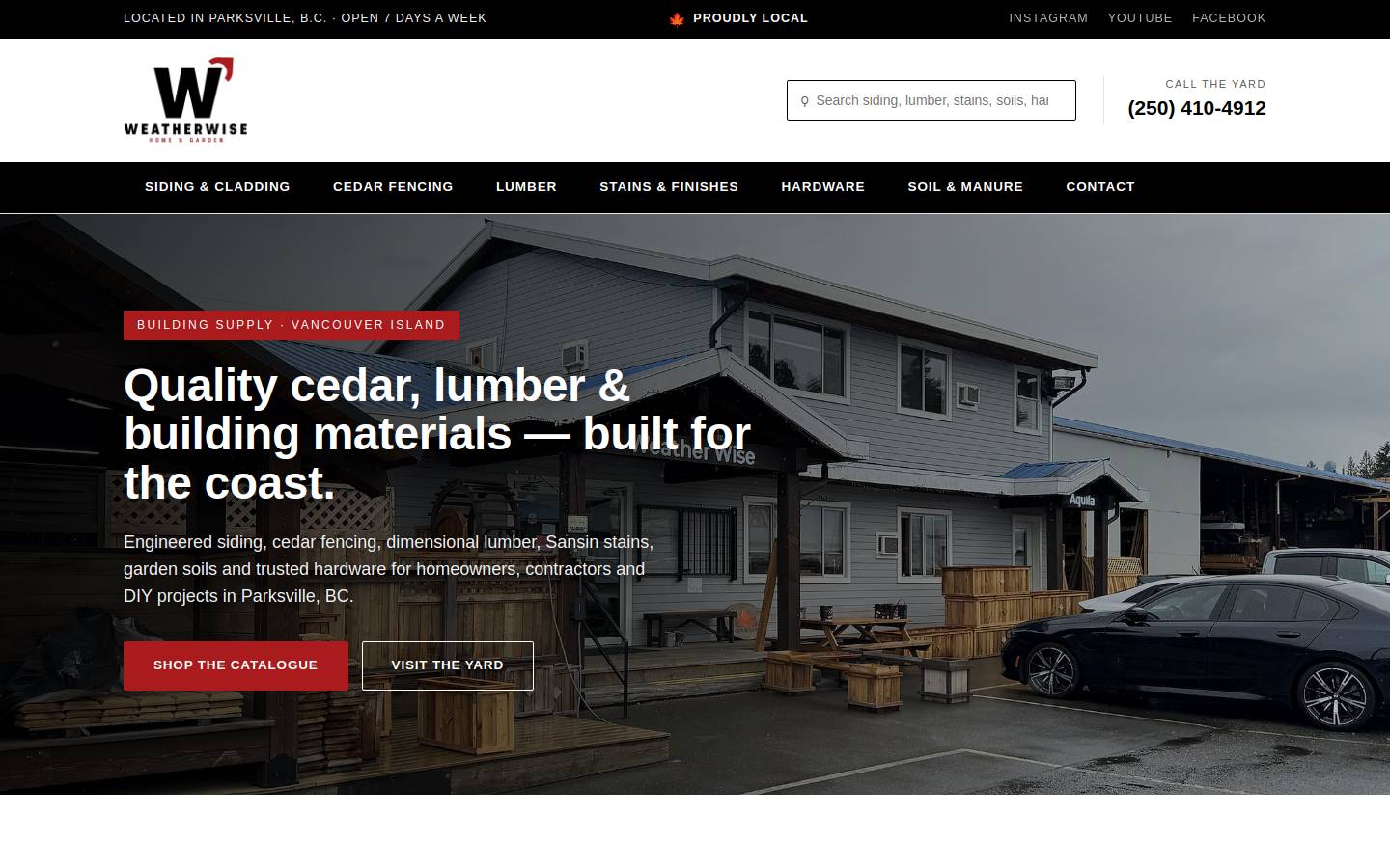weatherwisesupplies.com homepage screenshot