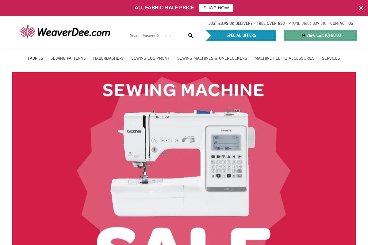 WeaverDee.com Sewing & Craft homepage screenshot