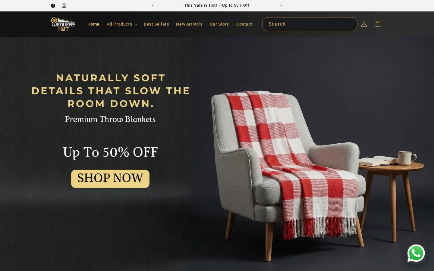 weavershut.in homepage screenshot