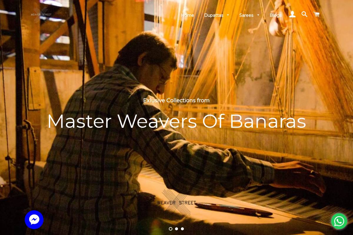 weaverstreet.in homepage screenshot