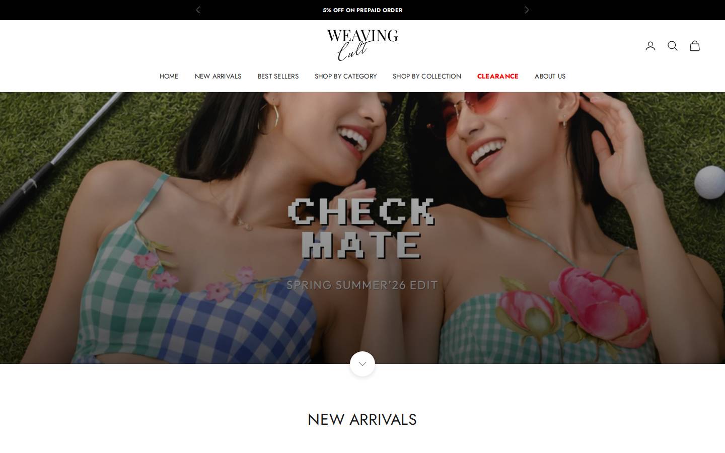 weavingcult.com homepage screenshot