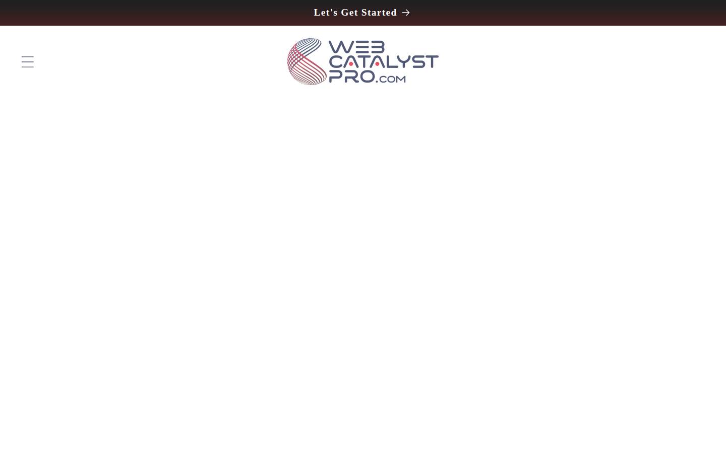 webcatalystpro.com homepage screenshot