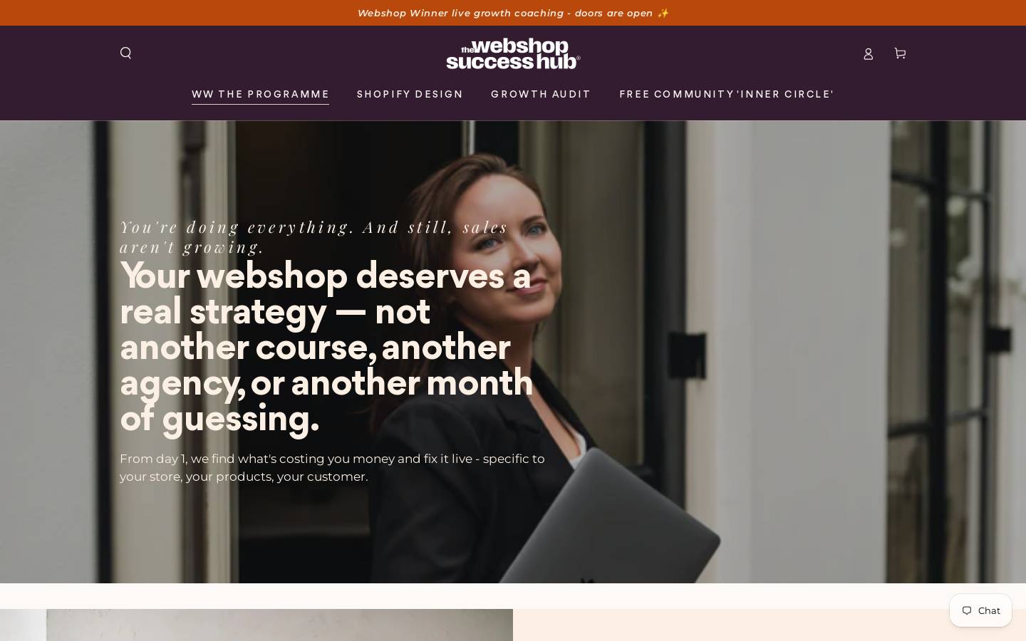 webshopsuccesshub.nl homepage screenshot