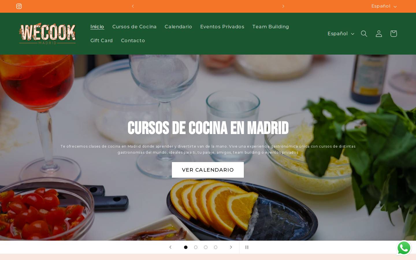wecookmadrid.com homepage screenshot