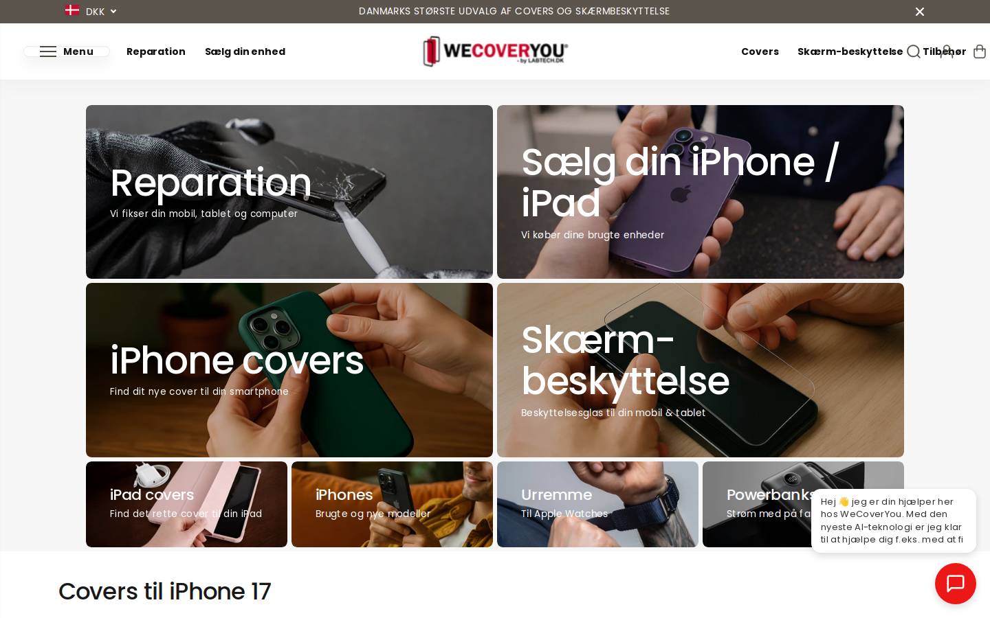 WeCoverYou.dk homepage screenshot