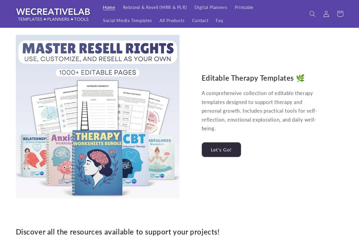 Wecreativelab homepage screenshot