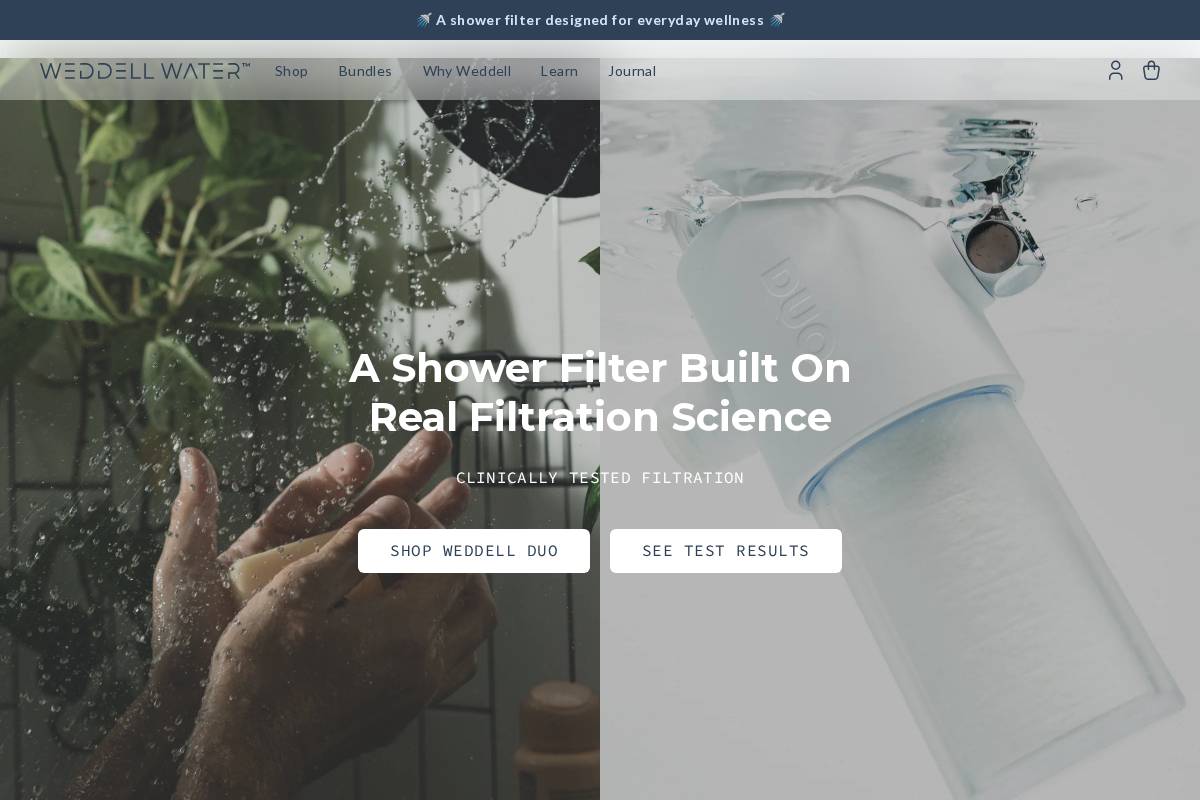weddellwater.com homepage screenshot