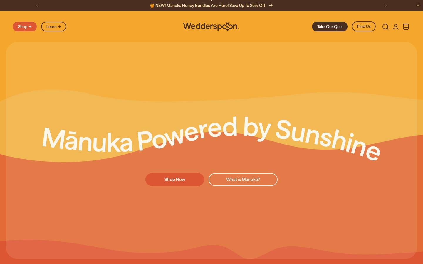 wedderspoon.com homepage screenshot