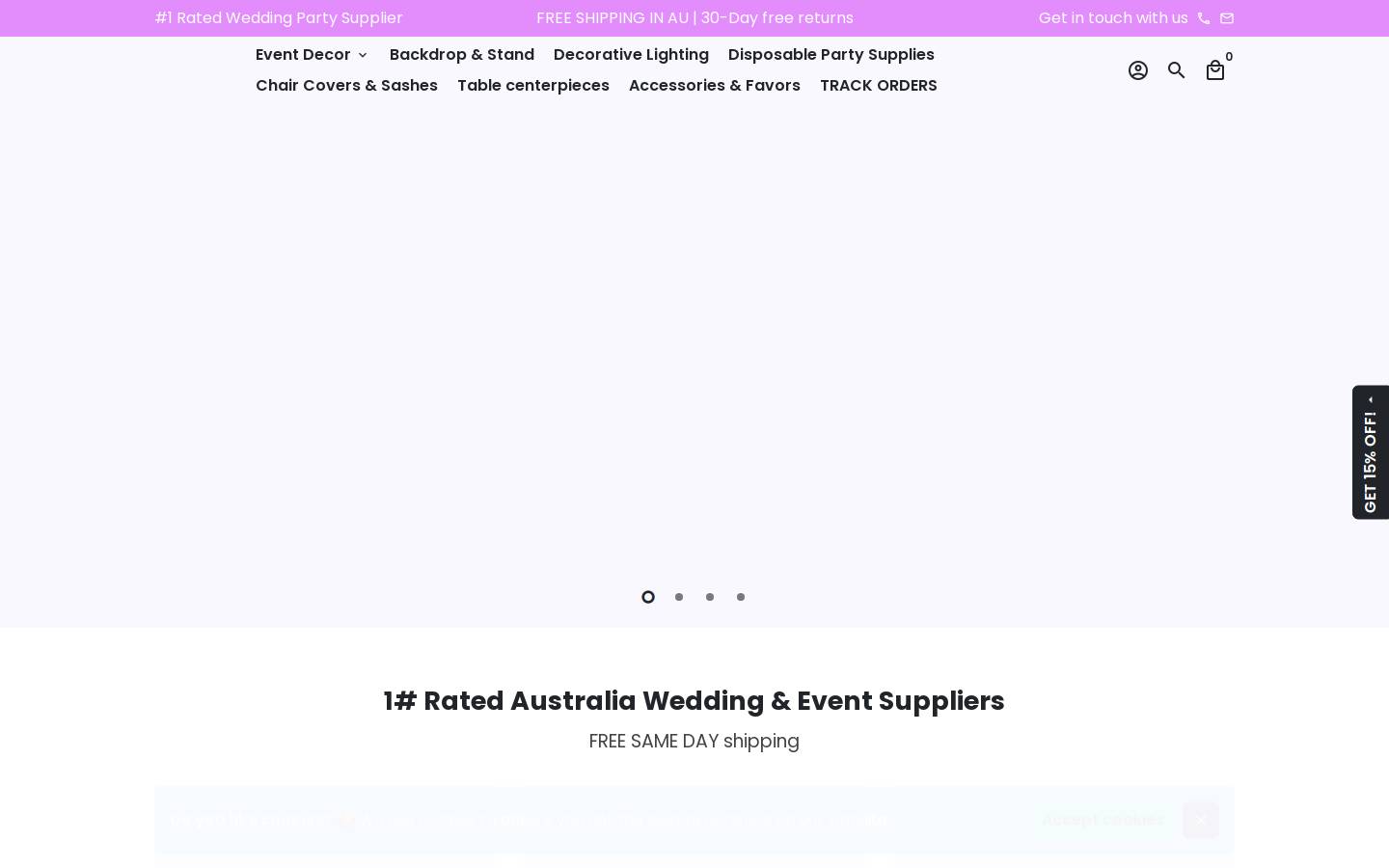 Weddingandparty homepage screenshot