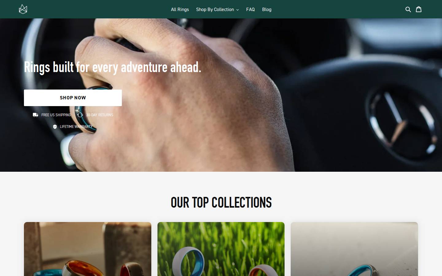 weddingbandcenter.com homepage screenshot