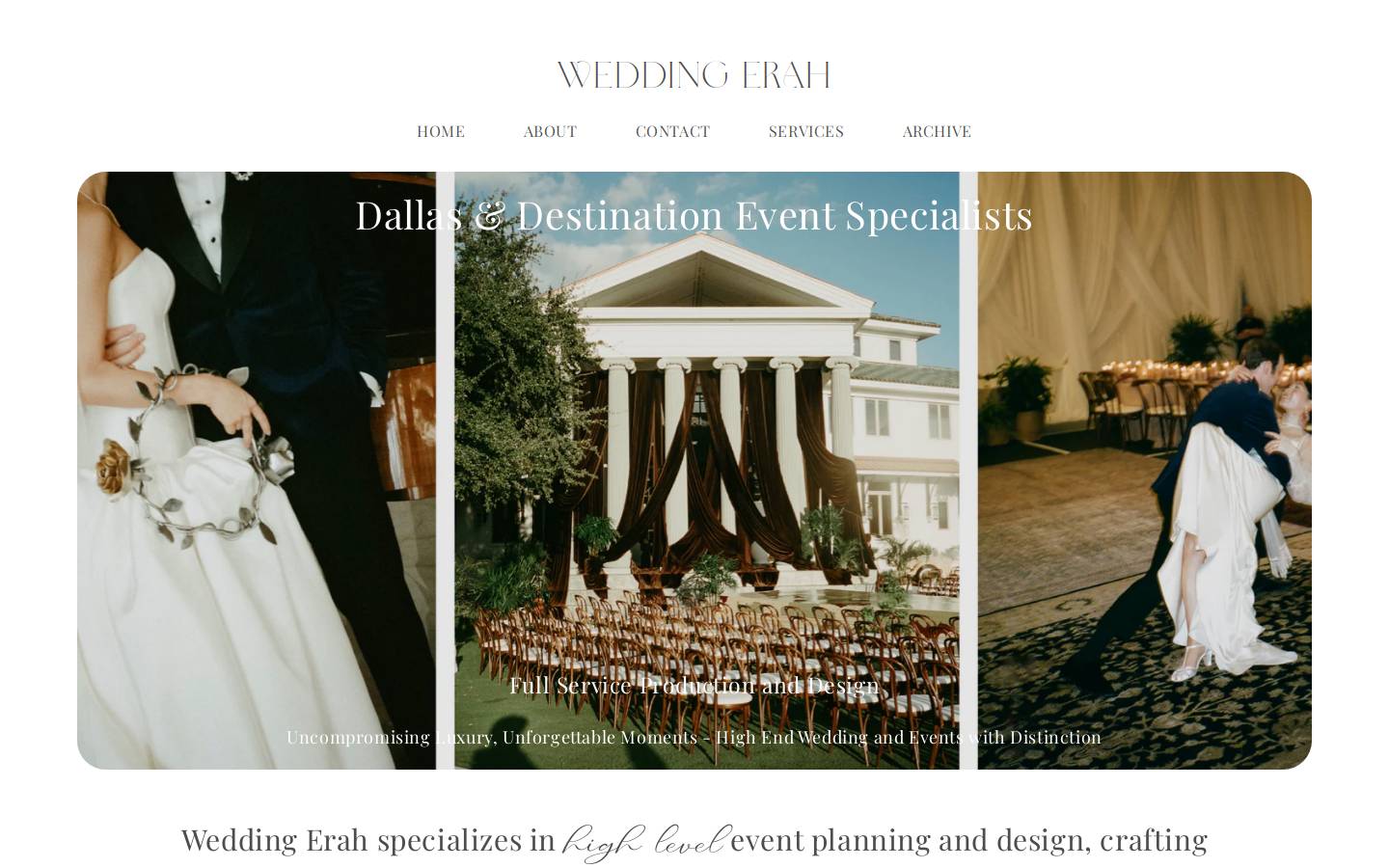 weddingerah.com homepage screenshot