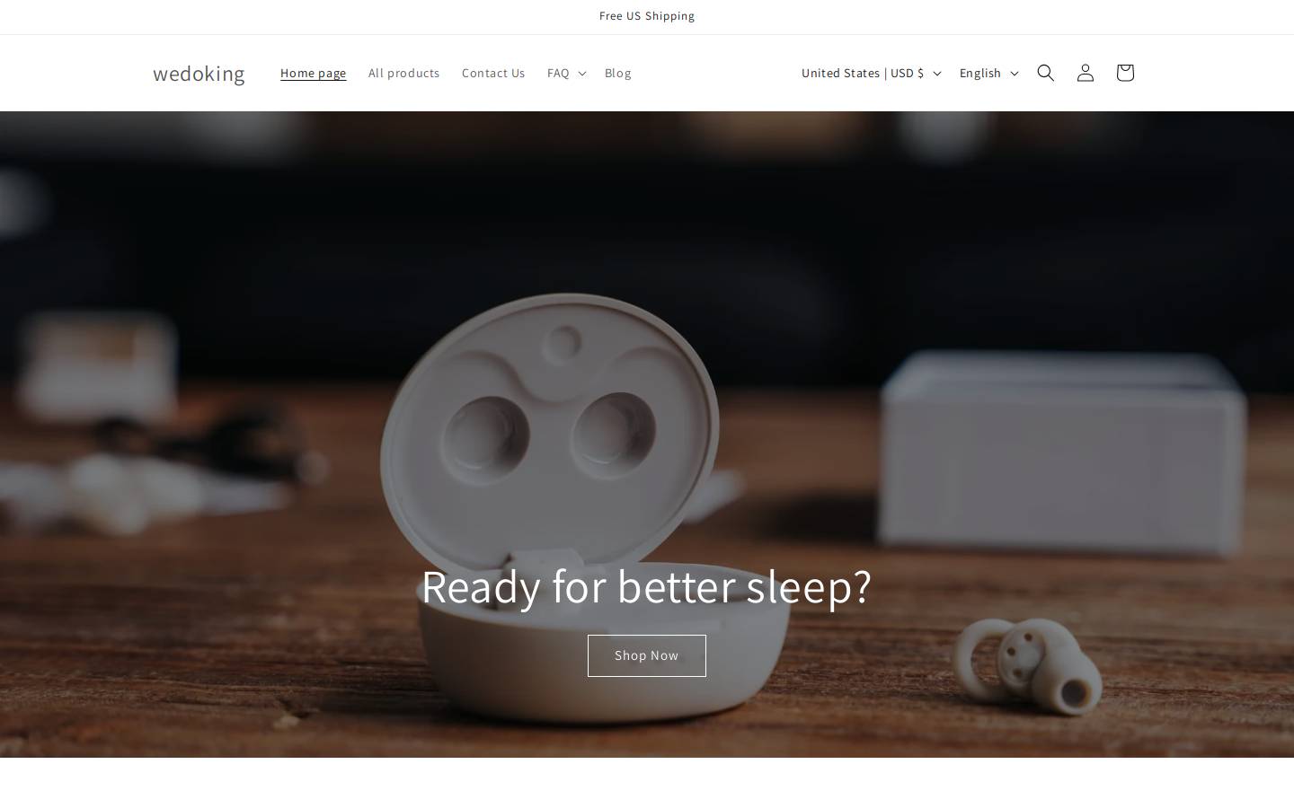 wedokingsleep.com homepage screenshot