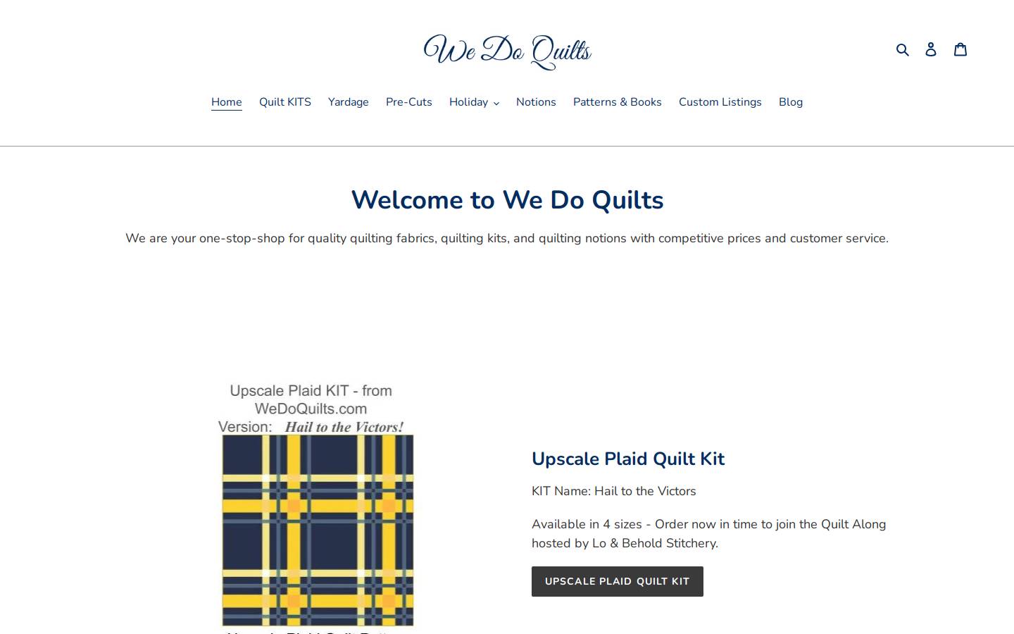 wedoquilts.biz homepage screenshot