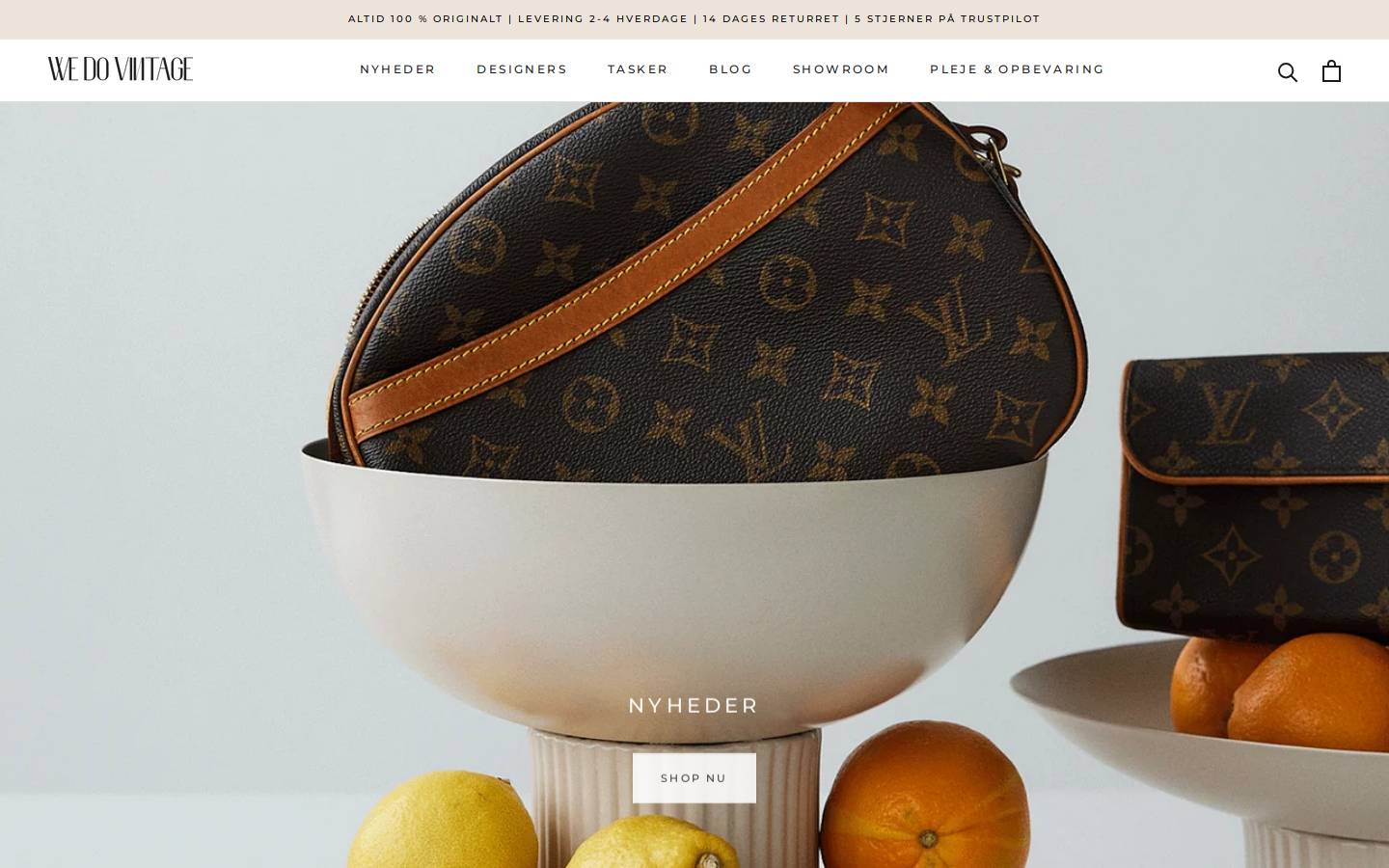 We Do Vintage homepage screenshot