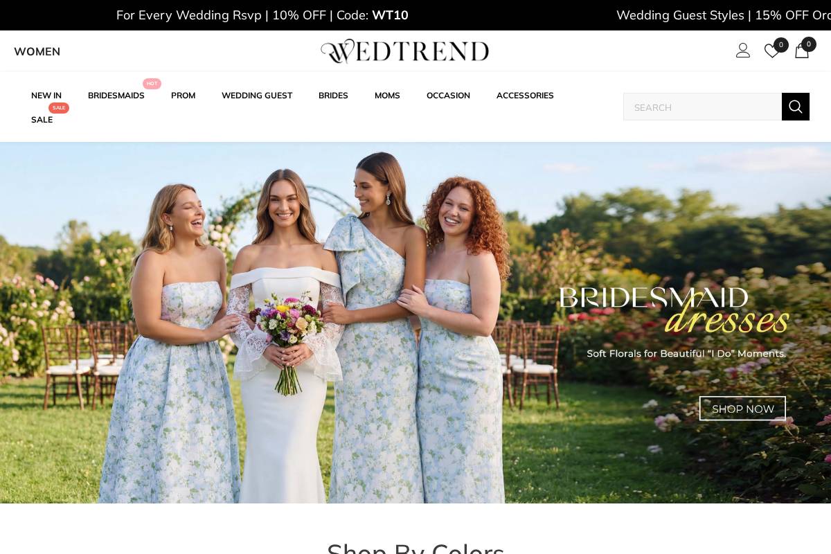 Wedtrend homepage screenshot