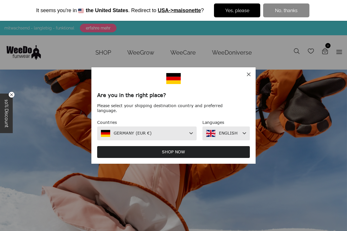 WeeDo funwear GmbH homepage screenshot