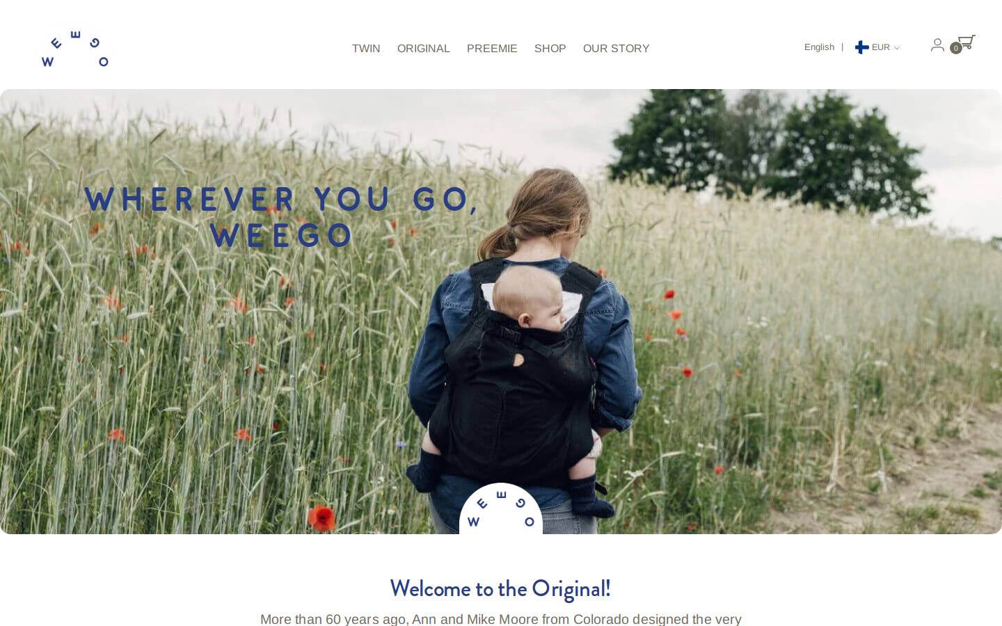 Weego homepage screenshot