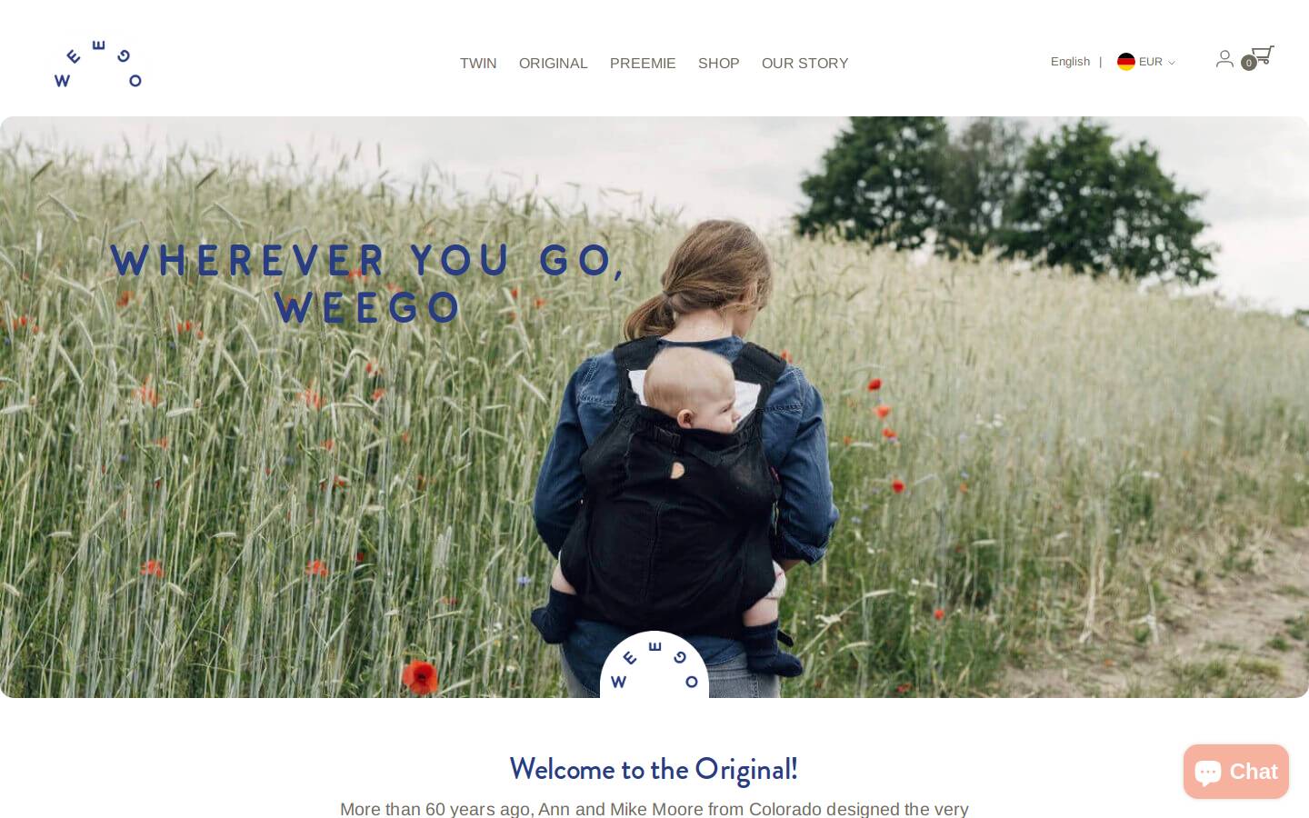 Weego homepage screenshot
